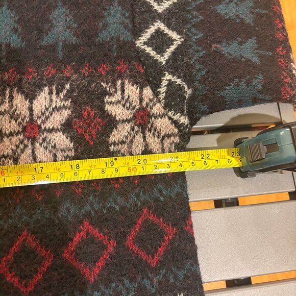 Alps Christmas Cardigan Sweater Women's Large Multi Snowflake Metal Hook Clasps - Picture 7 of 7